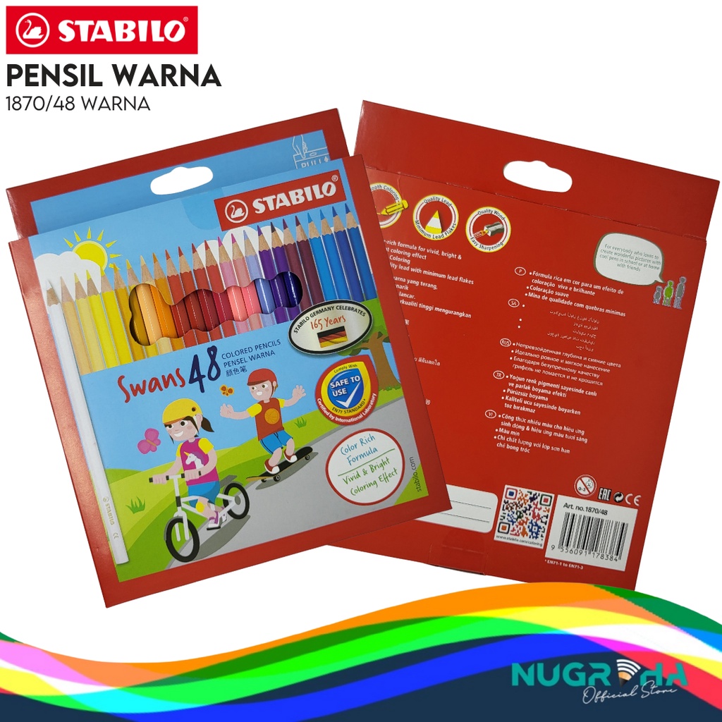 

Color Pencil / Pensil Warna Stabilo Swans 1870 / 48 Warna Panjang
