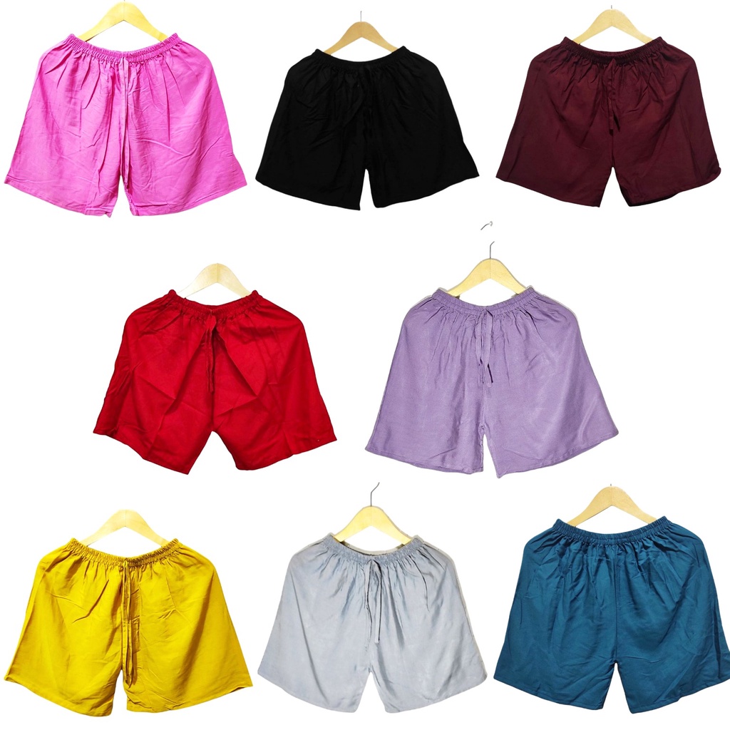 Celana pendek wanita polos celana Bali RAYON