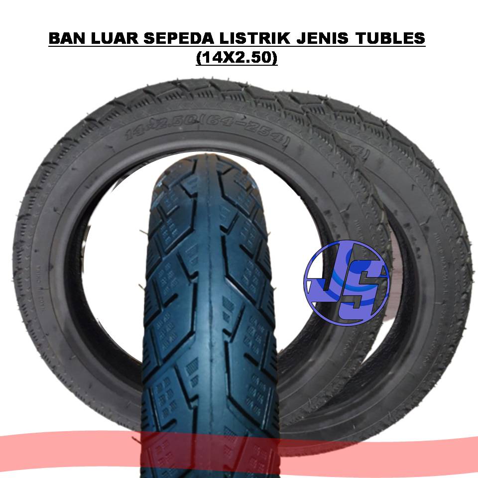 Ban Luar Tubeless Sepeda Listrik Ukuran 14 x 2.5