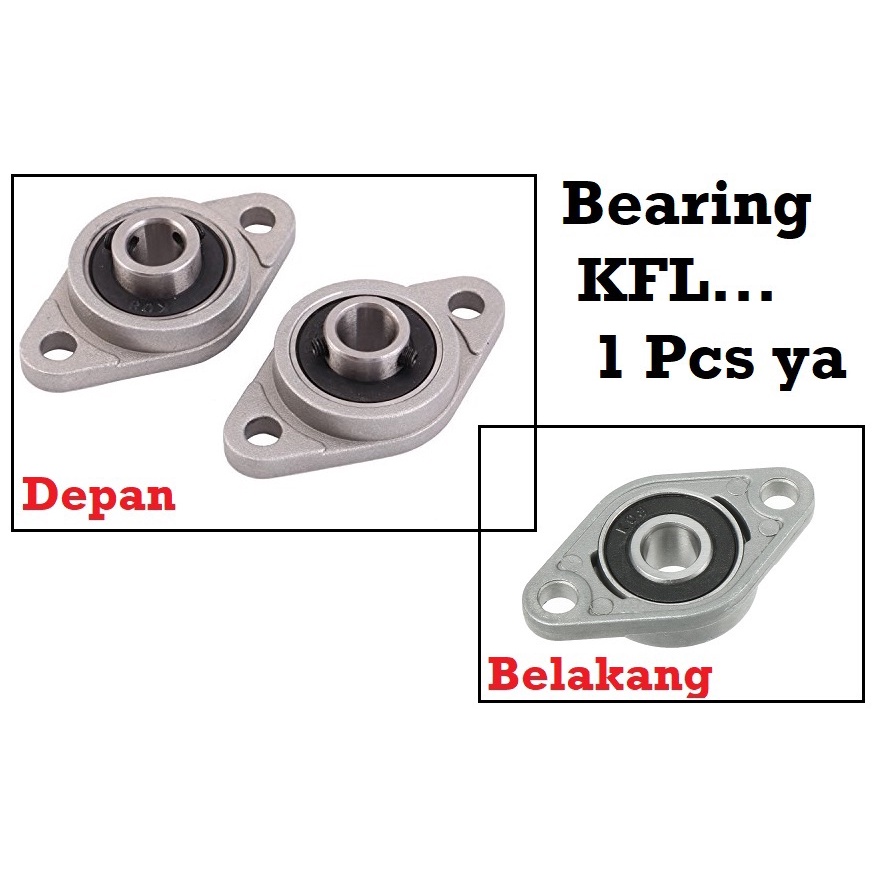 [[HAEBOT] Bearing Pillow Block KFL002 15mm Bracket Holder Shaft LeadScrew CNC 3D Printer Ball Threaded Rod As Besi Mekanik Screw Vertikal