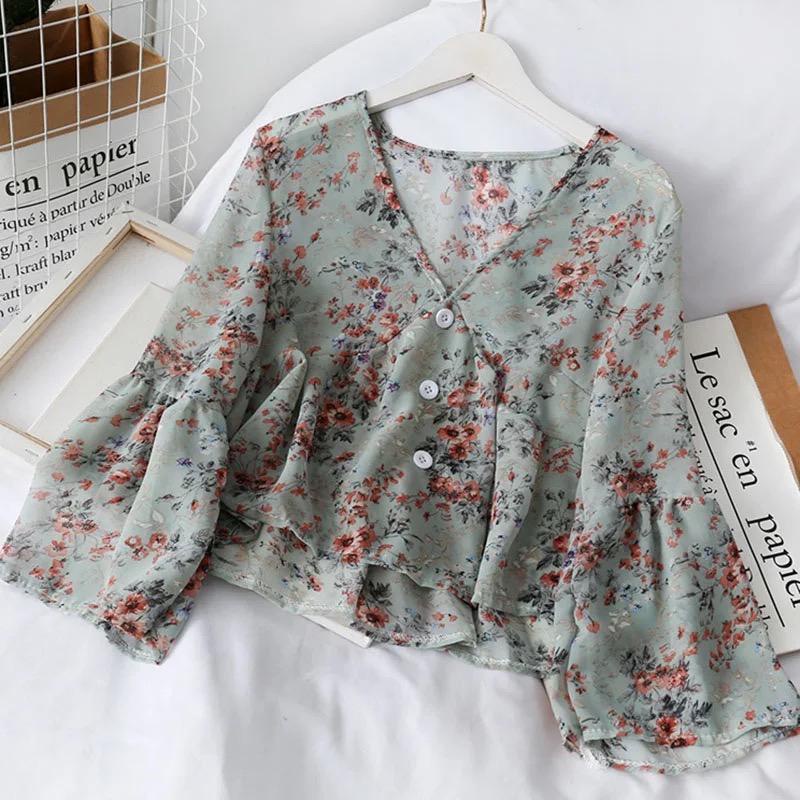 GFS BIRDELLA THREE BUTTON BLOUSE