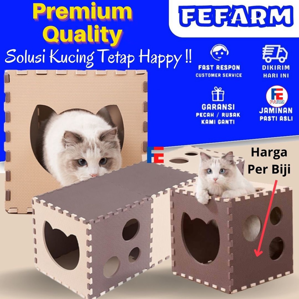 Tempat Tidur Anabul Mainan Interaktif Kucing Terowongan Cat Toys Hewan Peliharaan FEFARM