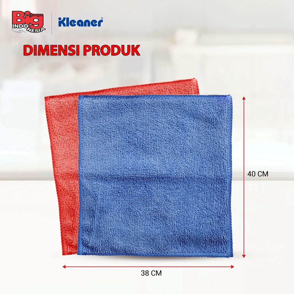 Kain Lap Microfiber 40 x 38 Cm 2 Pcs Cloth Serbaguna Kleaner GSG003