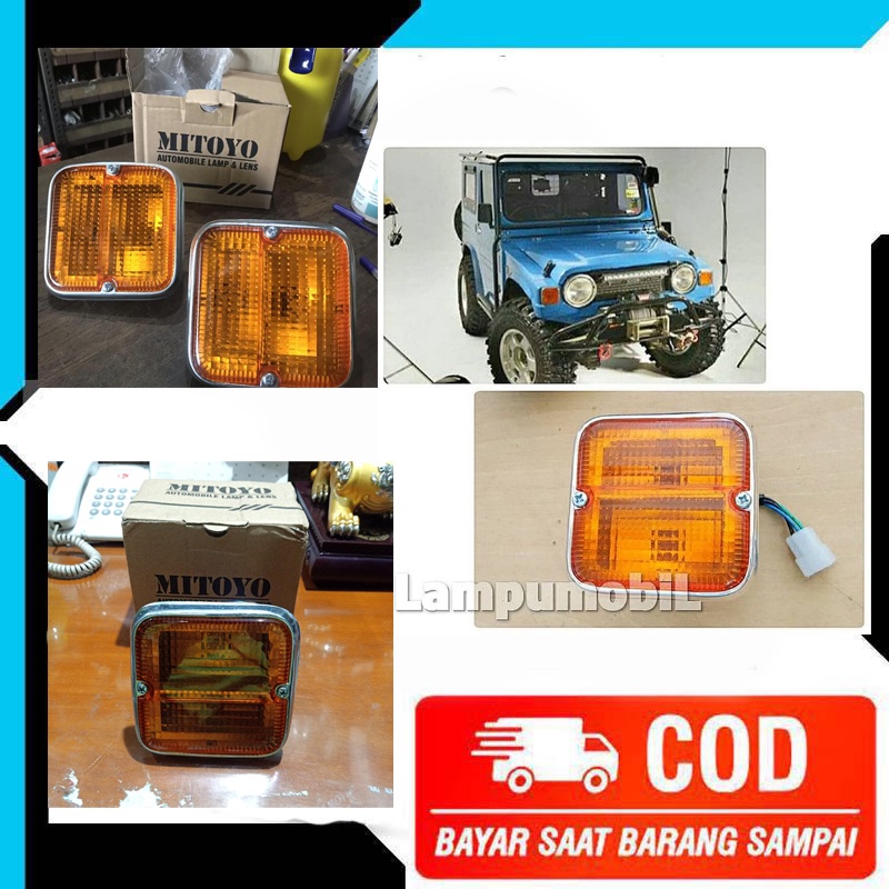 LAMPU SEN DEPAN MOBIL TAFT F50 KEBO BADAK -JEEP F20 TAHUN 1979 S/D 1984 FRONT LAMP
