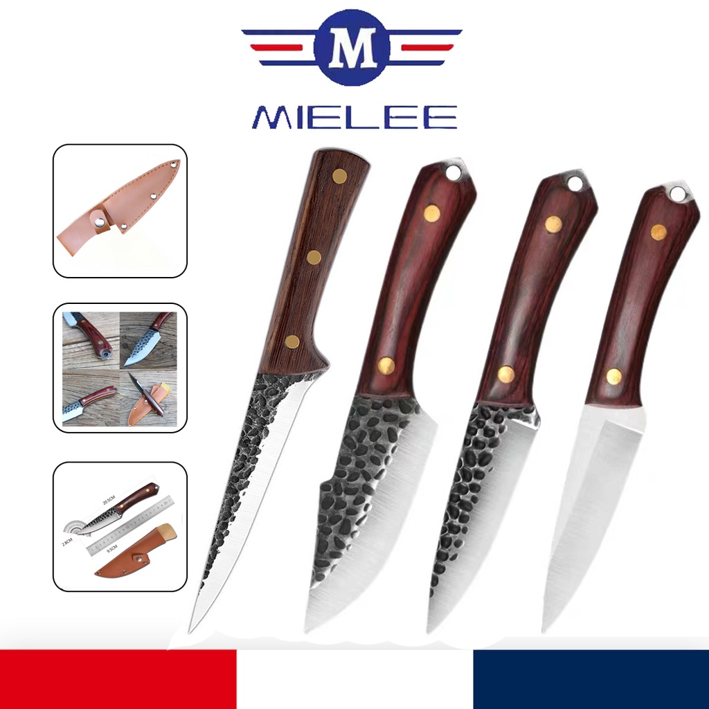 MIELEE Pisau dapur tajam pisau berburu daging super tajam Untuk Daging Ori Jepang Kitchen Knives per