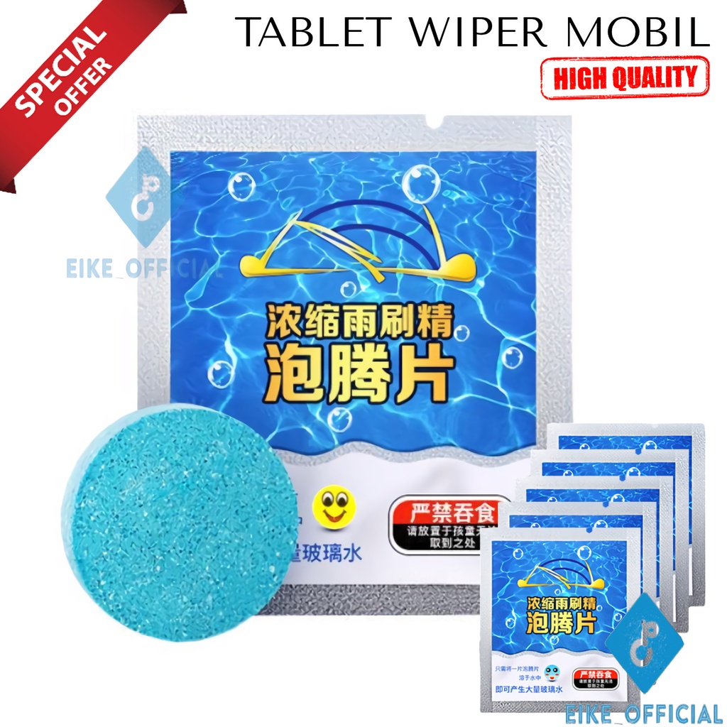 [EIKE] TABLET WIPER PEMBERSIH KACA MOBIL / TABLET WIPER MOBIL / CAIRAN SABUN PEMBERSIH KACA MULTIFUNGSI / TABLET PEMBERSIH KACA