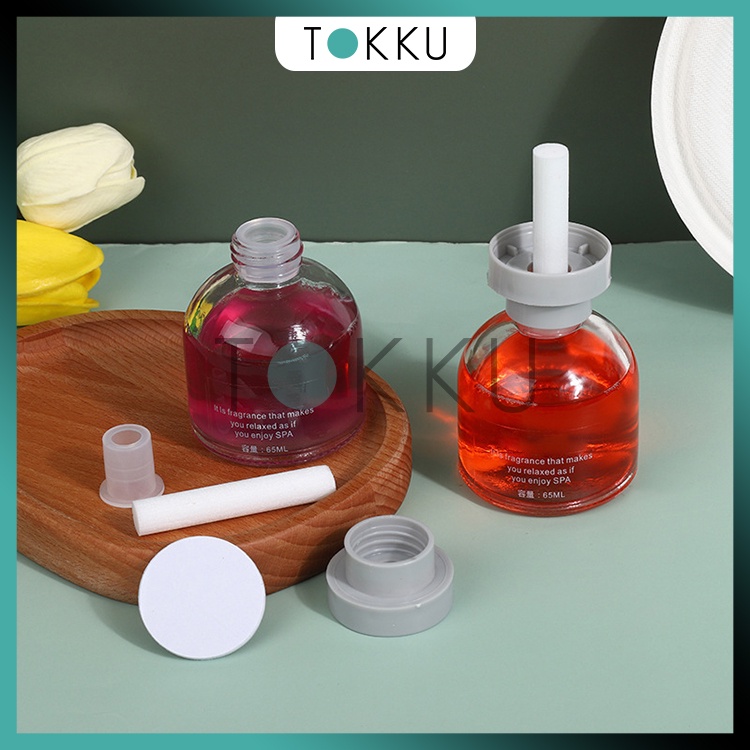 TOKKU Parfum Mobil Cair Pengharum Mobil / Ruangan / Universal 65ML Botol Kaca Unik Awet Segar Model Terbaru