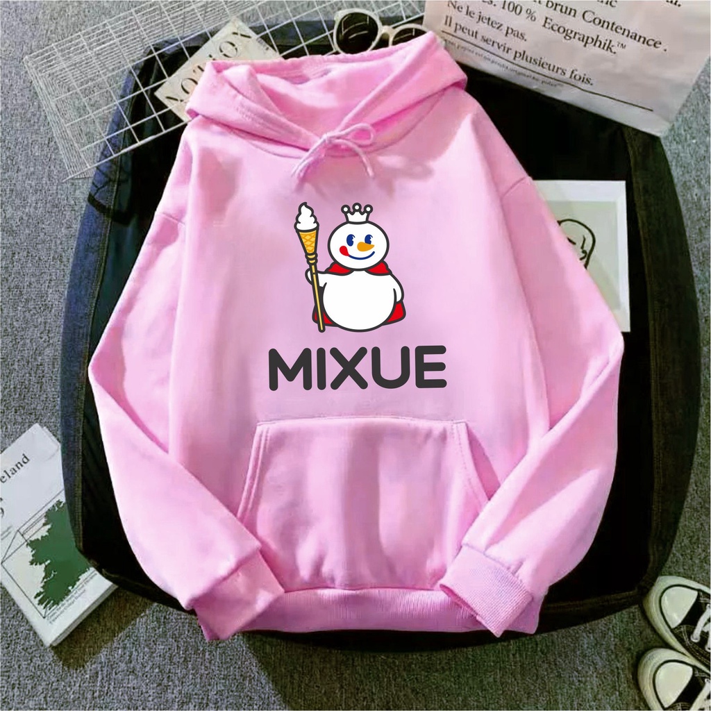 FenishaStore MIXUE ICE CREAM Viral Sweater Hoodie Wanita Size M-L-XL-XXL Bisa Bayar Ditempat COD