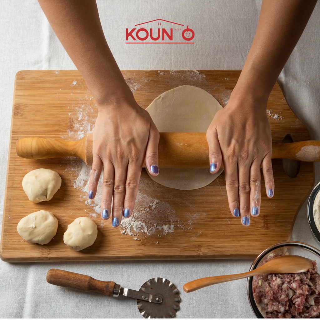 Rolling Pin Penggilas Adonan Roti Rol Kue Gilingan Adonan Kue Kayu Mahoni