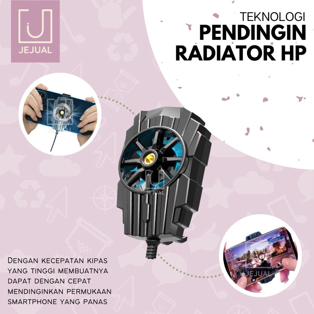 COOLING FAN PAD Pendingin/Kipas HP/Mesin/Radiator/Handphone/Smartphone Android/Iphone Anti Panas Gam