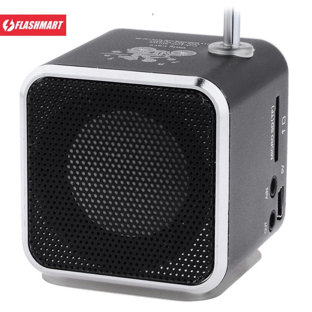 Flashmart Speaker Mini Portabel Bluetooth FM Radio TF Card - TD-V26