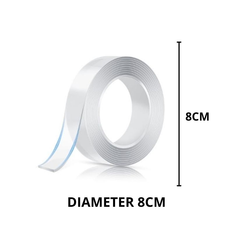 NM01 - Nano double tape/Isolasi Bening 2 sisi Super Kuat Tanpa Bekas