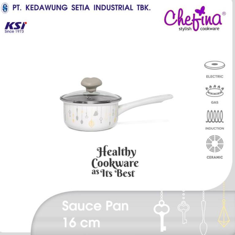 TERBAIK Chefina Sauce Pan 16 cm Chandelier Panci Enamel