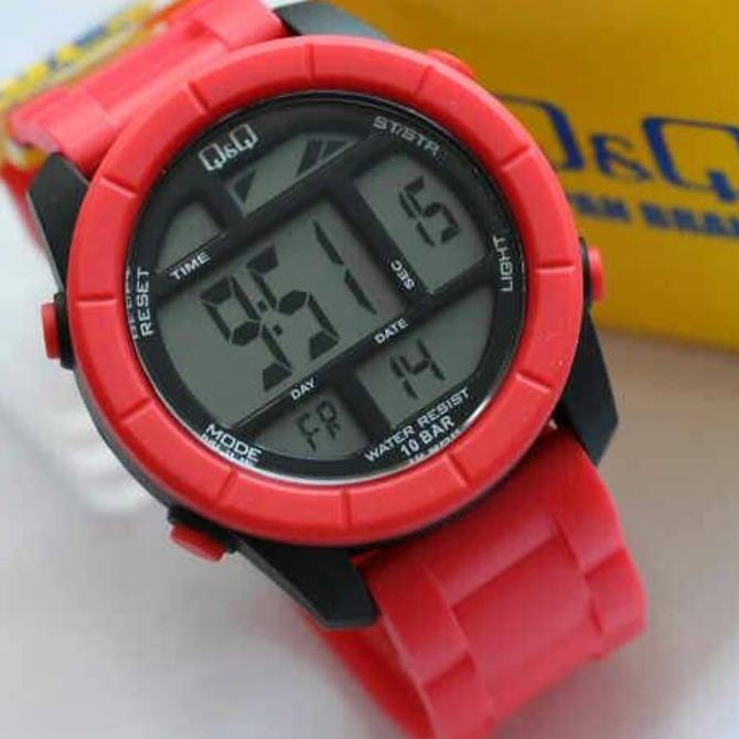 Jam Tangan QQ ORIGINAL M123 Q&Q M-123J merah bergaransi termurah keren ---NEW READY---