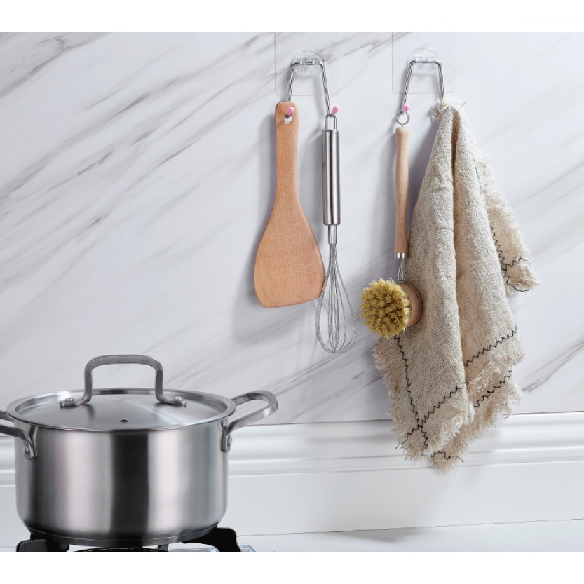 Gantungan Baju Kunci Tempel Dinding Kuat Stainless Hook Tanpa Paku