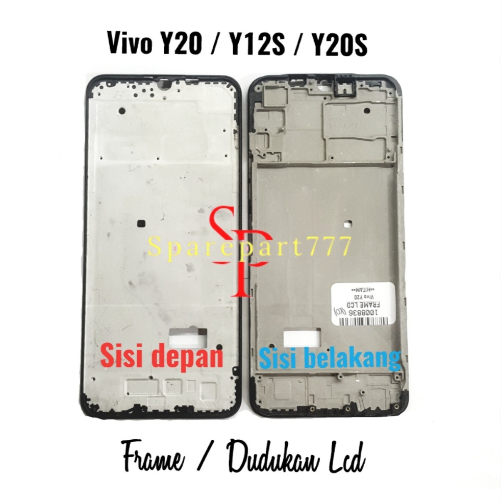 Ori Frame Bezzel Tulang Tengah  Vivo Y20 - Y12S - Y20S - Bezel Bejel Dudukan LCD