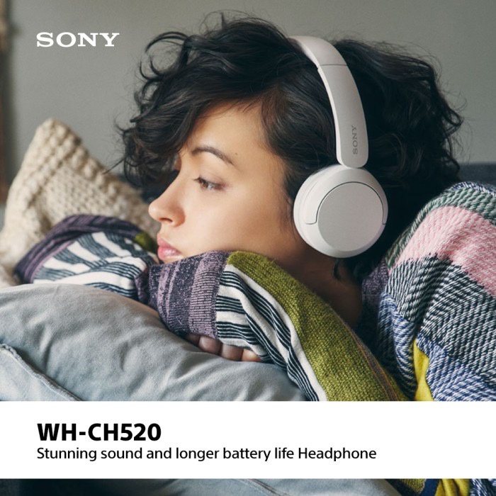 Sony Headphone Wireless On Ear WH-CH520 - Garansi Resmi Sony Indonesia 1 Tahun