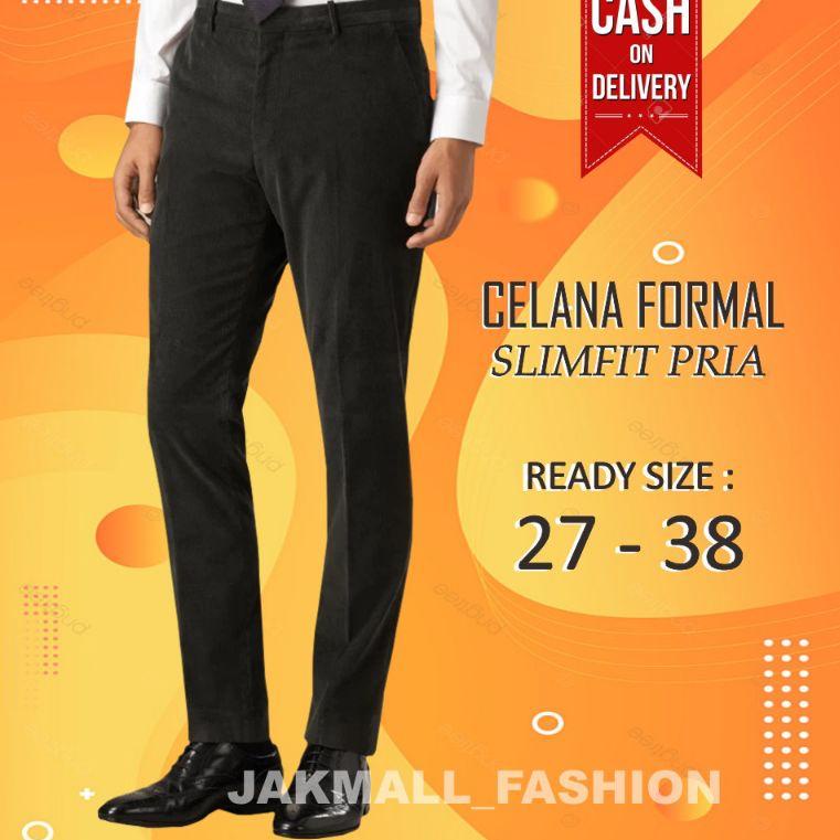 TERMURAH JAKMALL Celana Kantor Formal Kerja Bahan Dasar Pria Slimfit