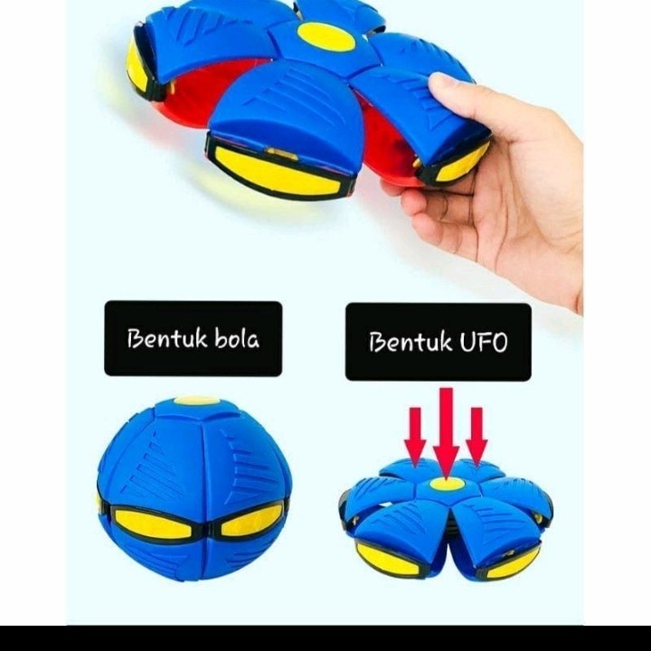 Flat Ball UFO Disc Deformed Flying Frisbee Ball - Mainan Anak Perempuan Dan Laki Laki