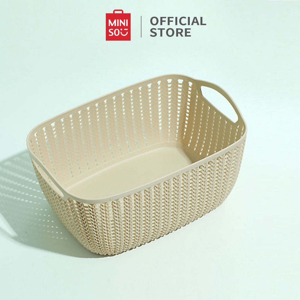 MINISO - Keranjang Penyimpanan Tempat Penyimpanan Kamar Mandi Multifungsi Keranjang