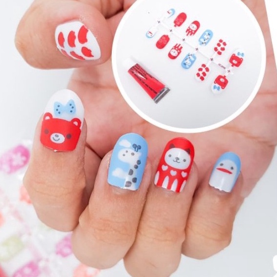 NART nail art kuku palsu sachet anak dan dewasa aksesoris