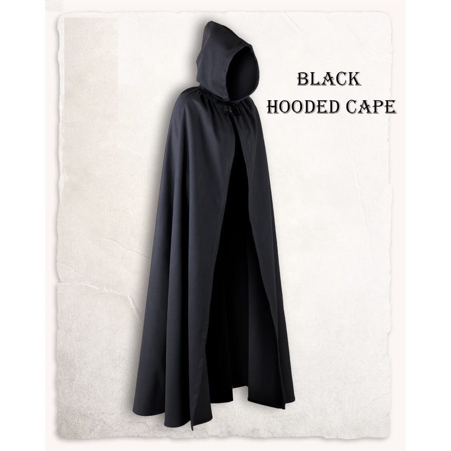Cosplay Jubah Hitam Polos Plus Hoodie Kostum Halloween Pria Dan Wanita Pasti Ori