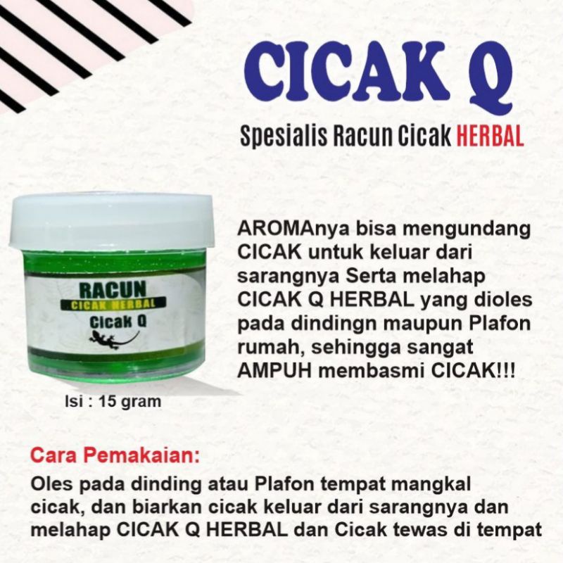 Racun Cicak Ampuh &quot; CICAK Q &quot; Spesialis Racun Cicak Herbal