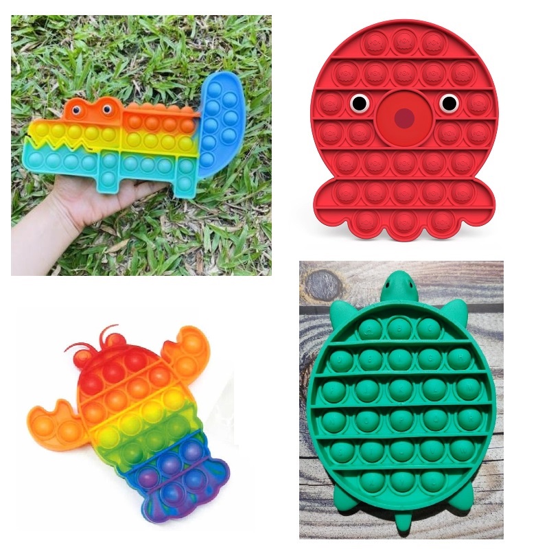 Pop It Popit Fidget Toy Bubble Mainan Viral Anak Edukatif Belajar Tik Tok Tiktok Lobster Udang Laut 