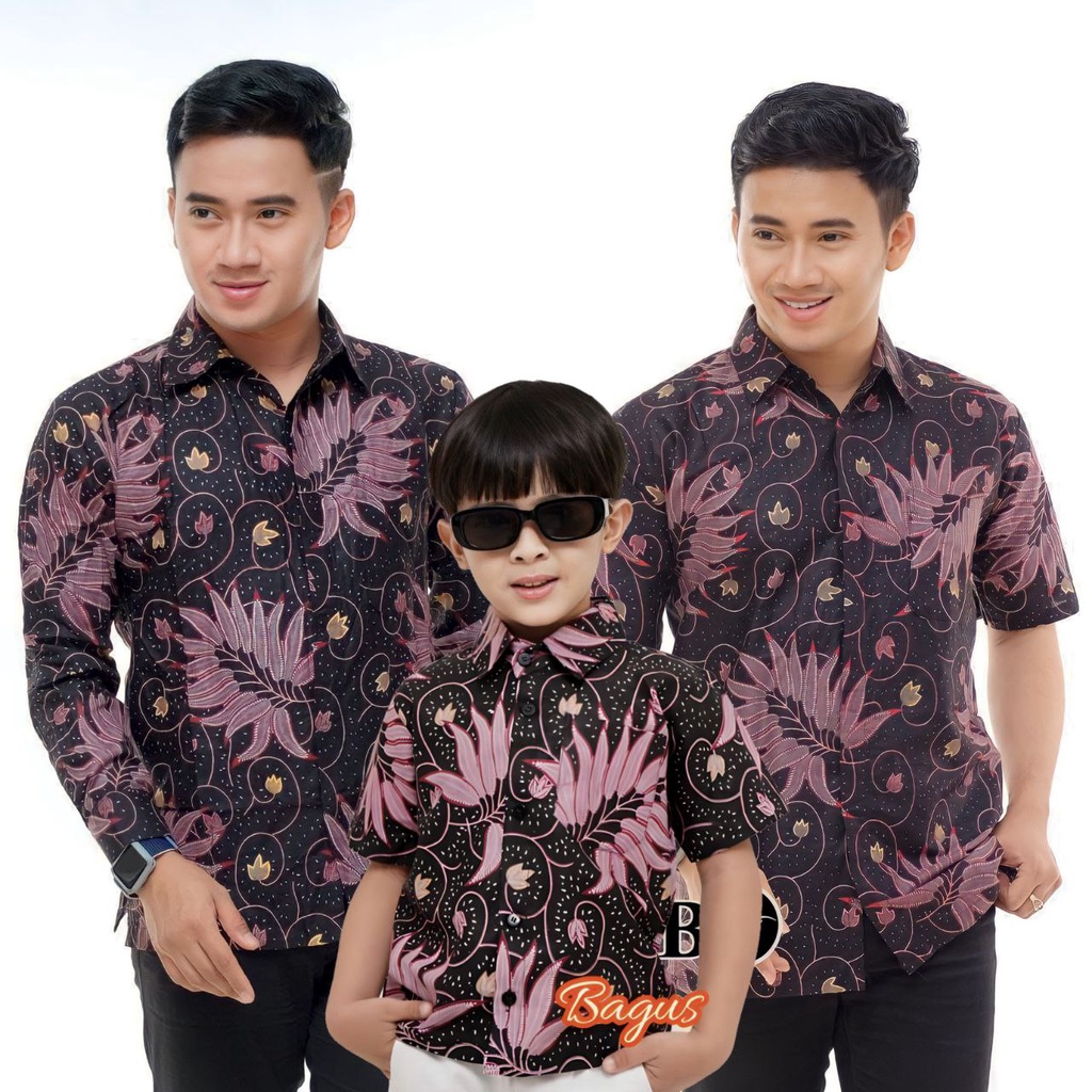 TERBARU Couple sweet || couple batik ayah dan anak cowok BATIK LILAC