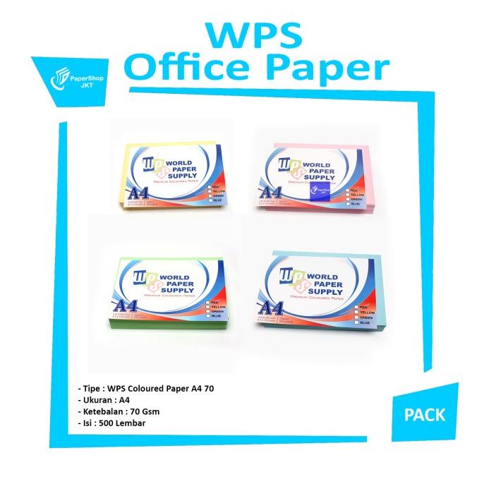 

Wps Kertas Hvs A4 Warna 70Gr