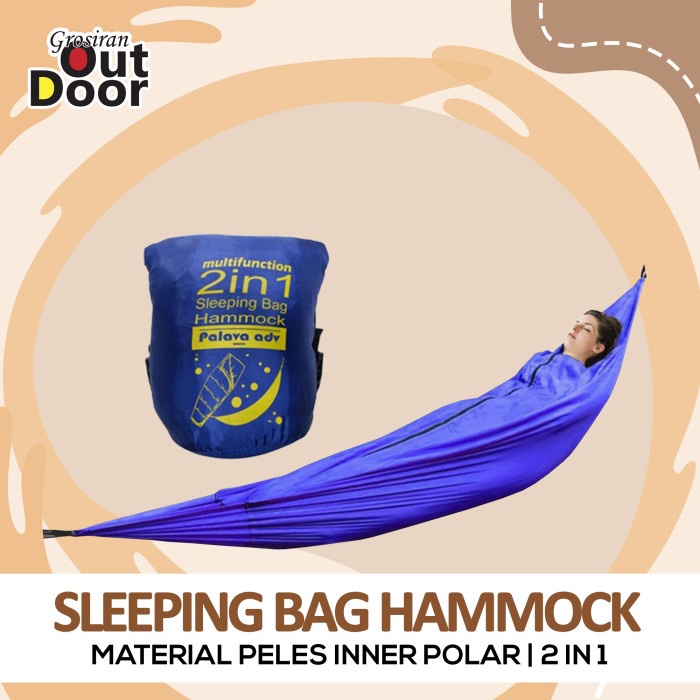 Hammock Polos Portable Best Seller Diskon Simple Kombinasi G7U2 Camping Gradasi Tempat Tidur Outdoor