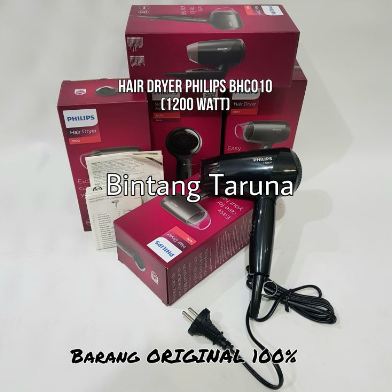 Philips Hairdryer BHC010 Pengering rambut Philips BHC010 DryCare Philips BHC010 (Hitam)