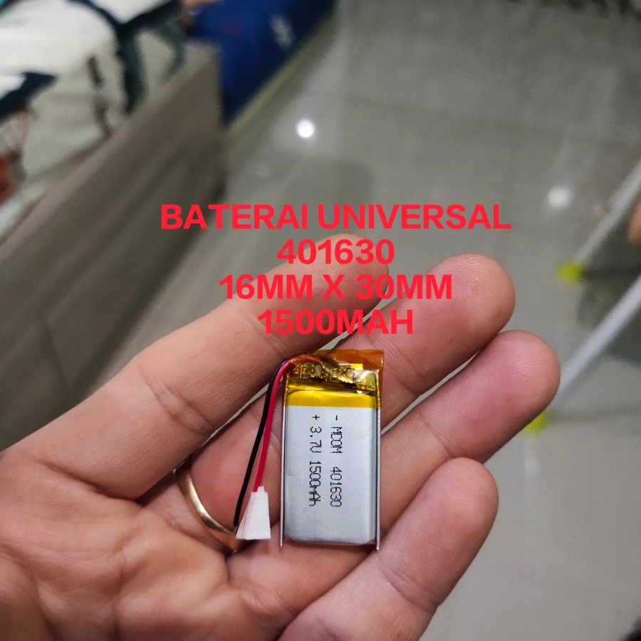 BATERAI UNIVERSAL 401630 ukuran 16mm x 30mm 1500mah kabel 2 MANTUL