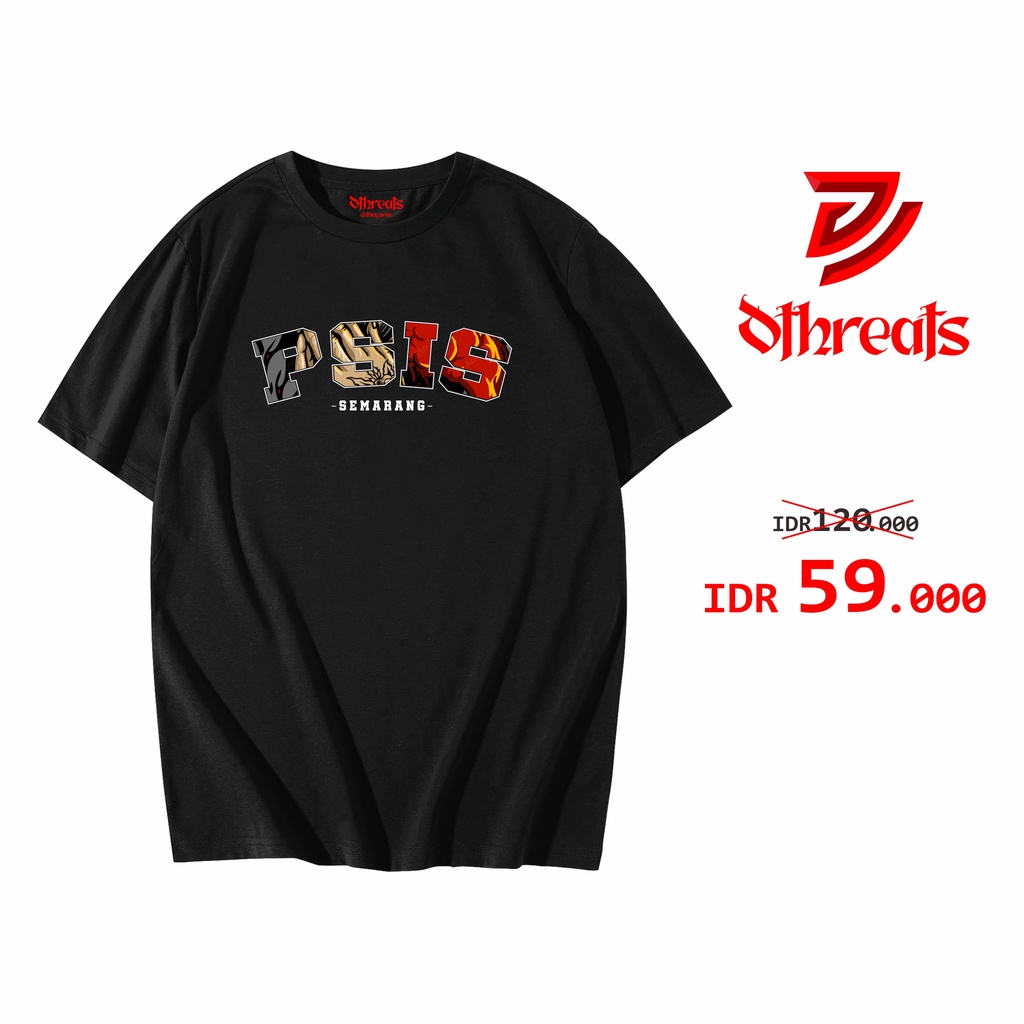 kaos distro psis semarang DTHREATS - T- SHIRT PSIS SEMARANG SMG04