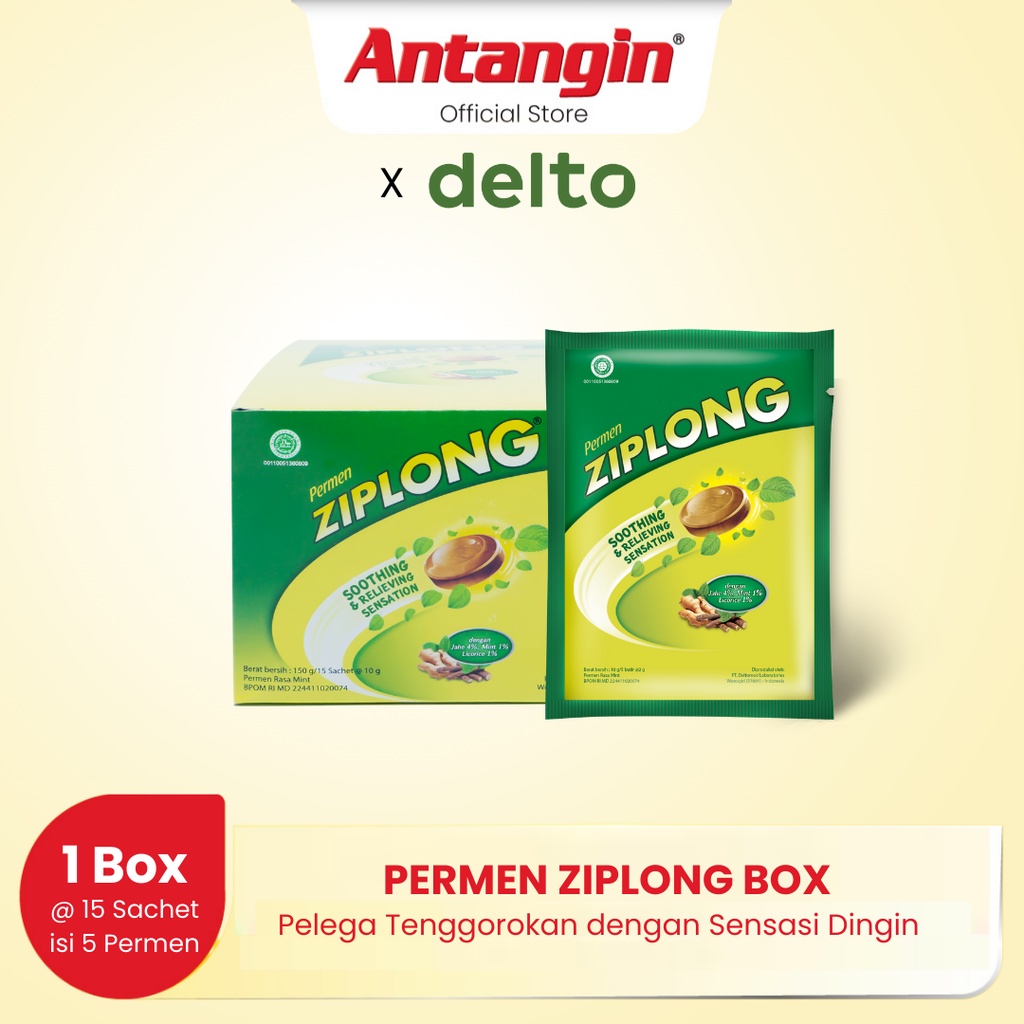 

Permen Ziplong Box 15 Sachet -Pelega Tenggorokan dengan Sensasi Dingin