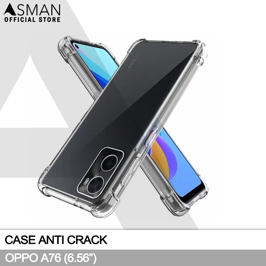 Anti Crack Oppo A76 (6.56&quot;) | Soft Case Anti Bentur - Clear