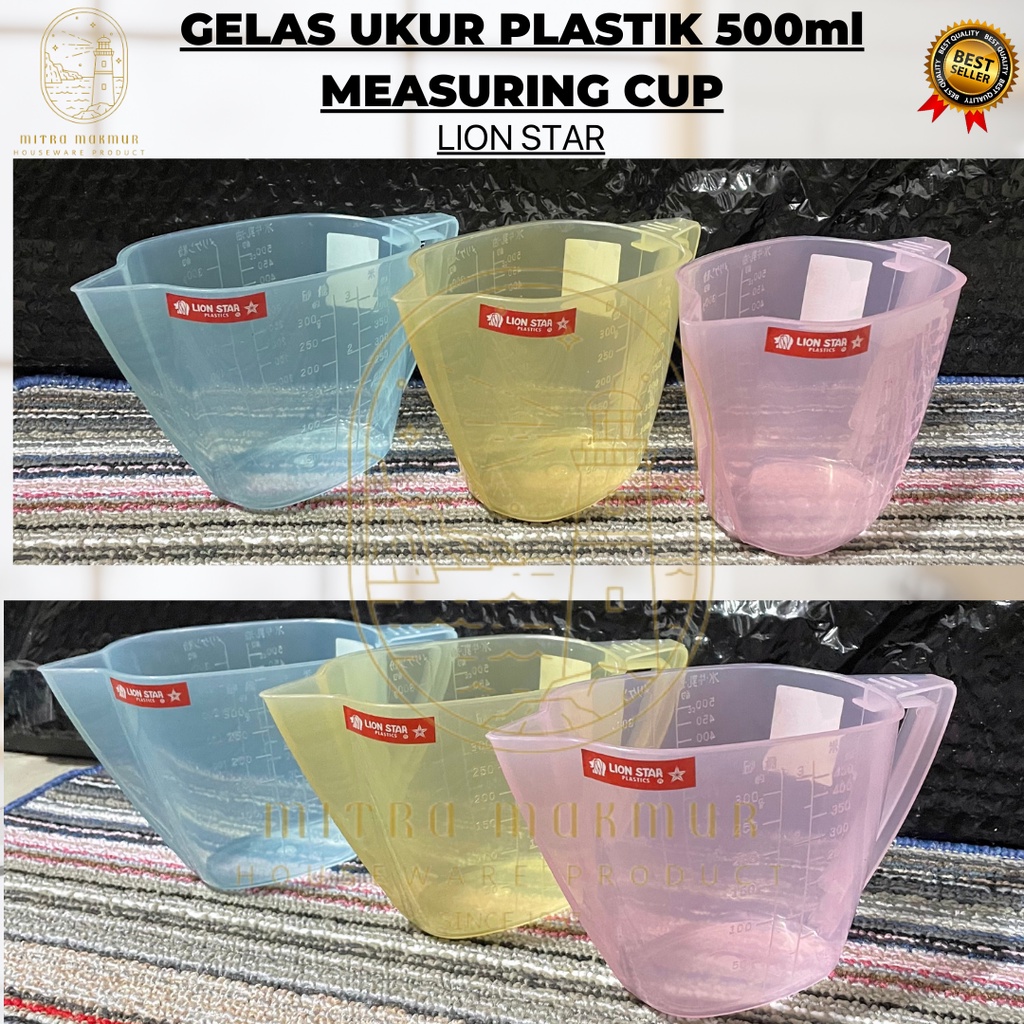 SALE!! GELAS UKUR PLASTIK 500 ml LION STAR / GL-1 MEASURING CUP W/HDL