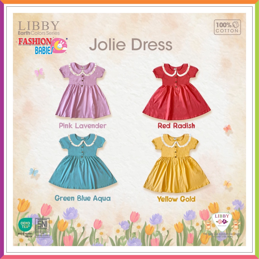 JOLIE LIBBY DRESS | Earth Jolie Dress Anak Perempuan 6 Bulan - 8 Tahun ❤ Fashionbabies ❤