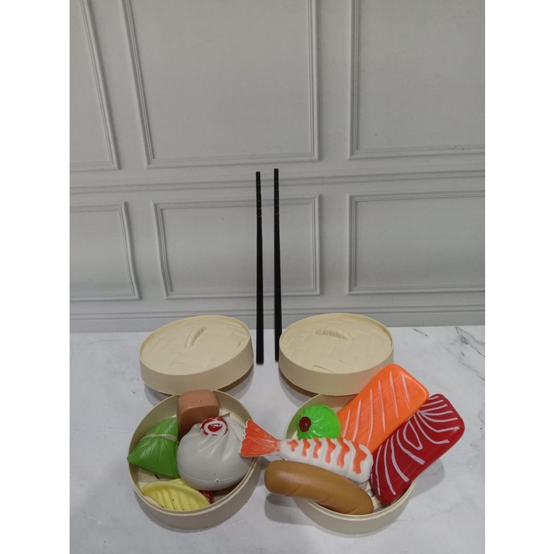 Mainan Masakan Cewek - Dimsum Pretend Set 2 Piring no.SS1593
