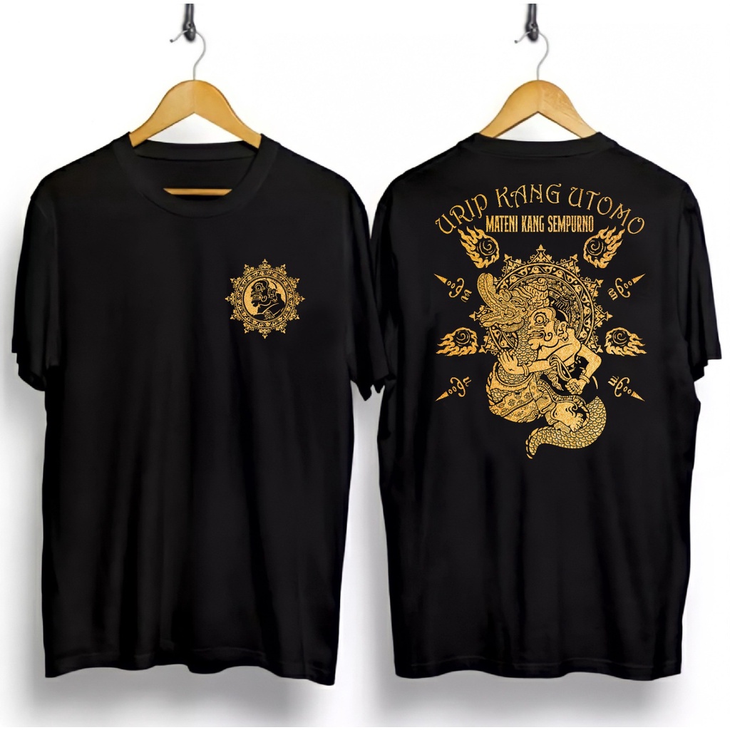 BAJU KAOS PRIA KANG UTOMO KATA JAWA / KAOS LATHI WAYANG JAWA / . KAOS OBLONG . KAOS PRIA ATASAN / PA