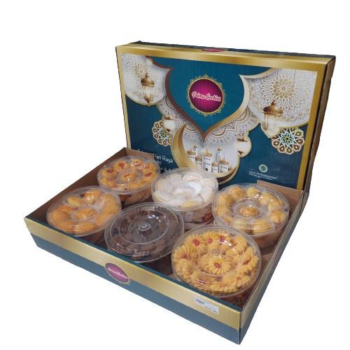 

Paket Parcel Kue Kering Lebaran Prima Cookie Isi 6 Toples / hampers