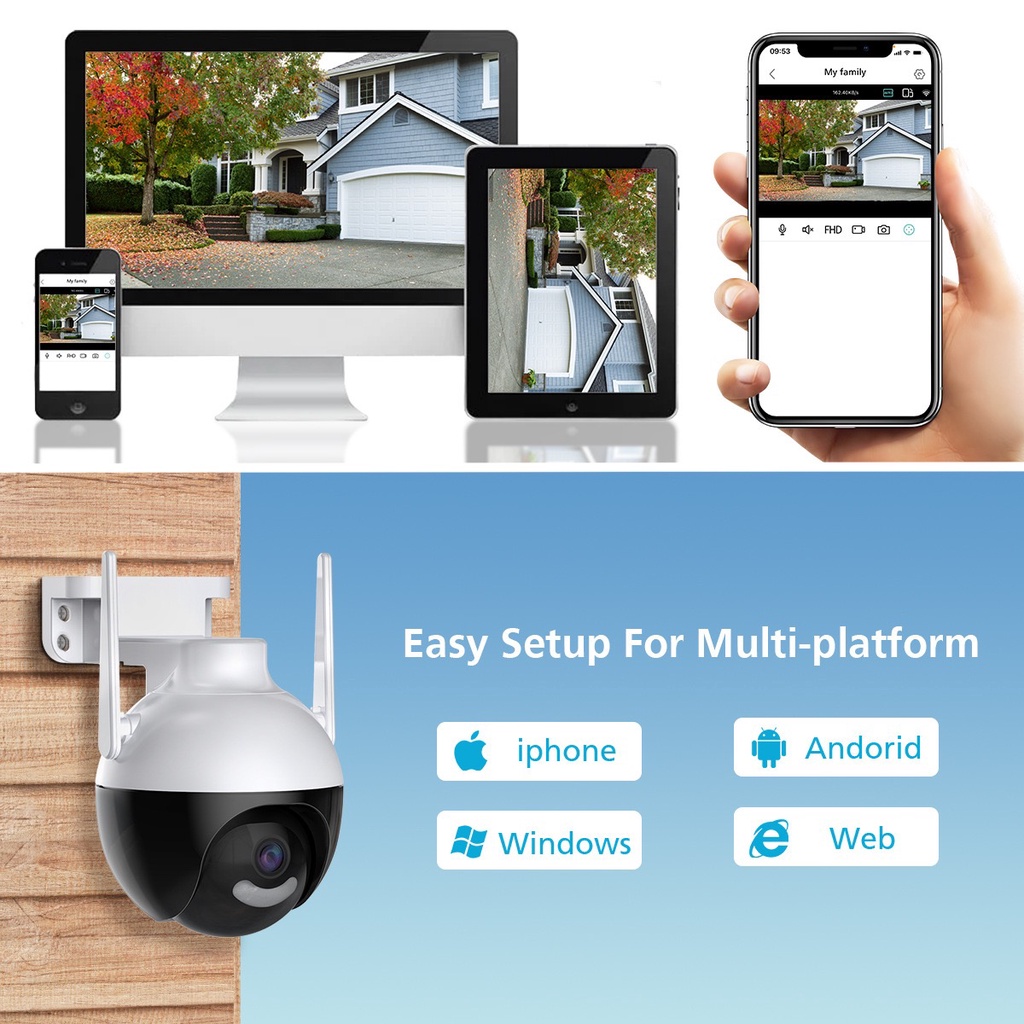 [ APP V380] IPcam Kamera CCTV APPV380 8MP Outdoor Waterproof AlarmDeteksi IP Camera kamera indoor.