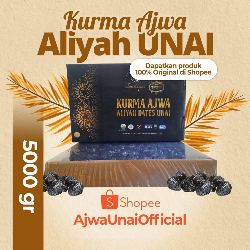 

Kurma Ajwa Aliyah Unai 5kg