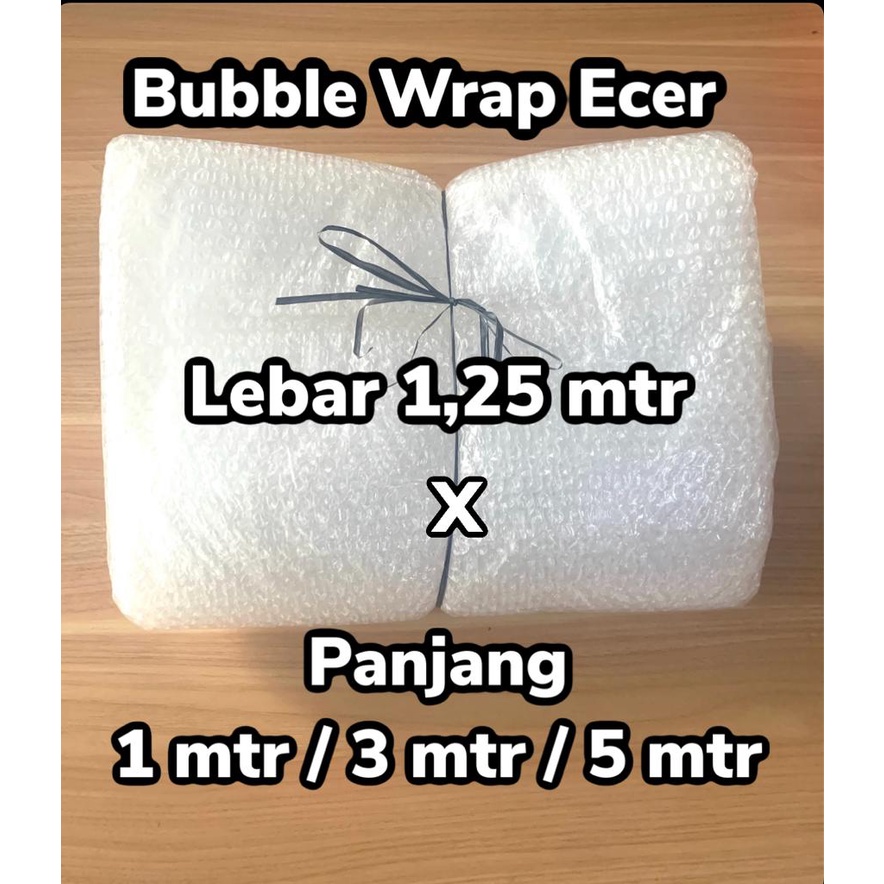 

Bubble Wrap Ecer 1,25 MTR x 1 MTR / 3 MTR / 5 MTR Tebal, Kualitas 3 KG
