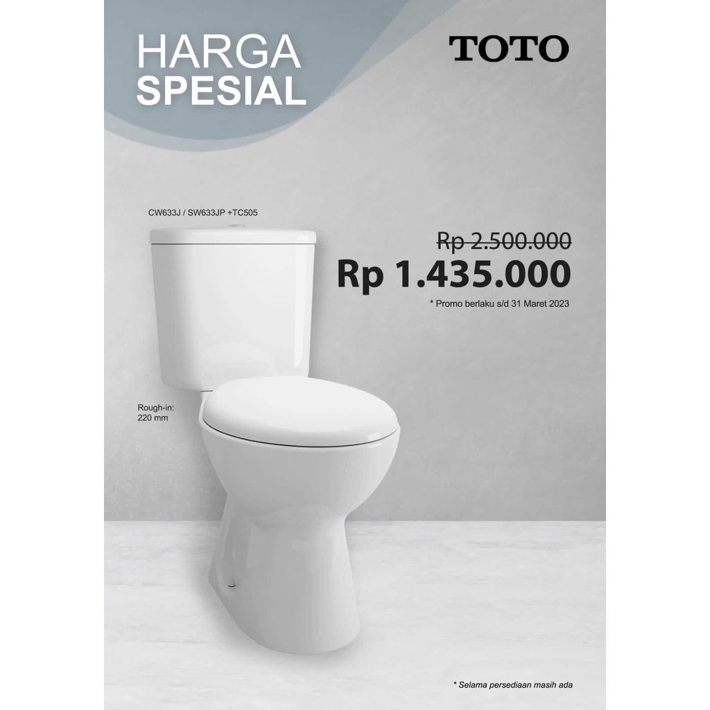 KLOSET Duduk TOTO CW633j / Closet Duduk CW 633J / CW 633 J