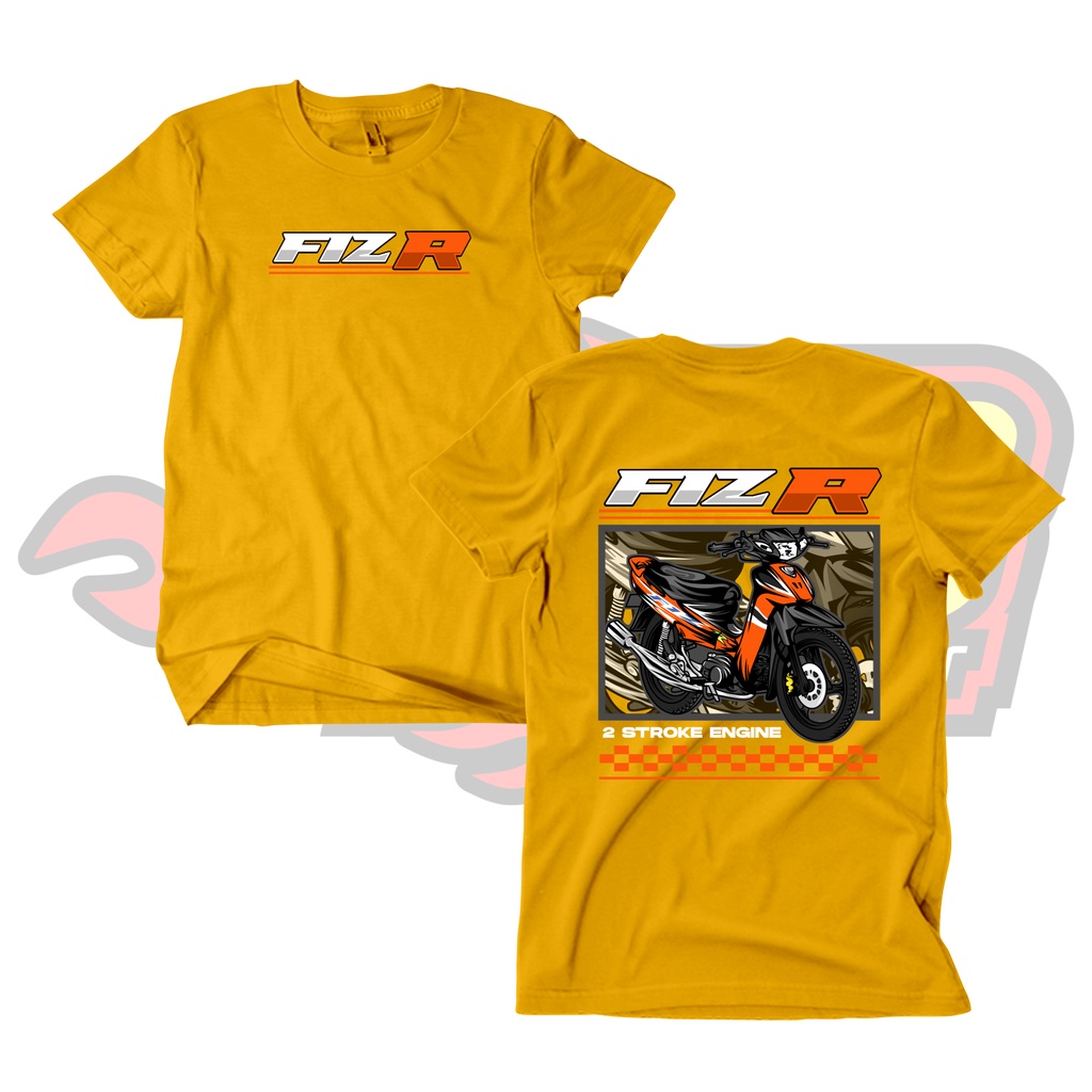 Baju Kaos Fiz R 2 tak 2 stroke Katun Combed