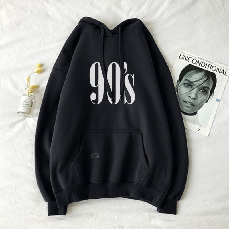 Parisdivarious Sweater Hoodie Sweatshirt Crewneck 90s Bahan Fleece Size S - XXL (Pria &amp; Wanita)