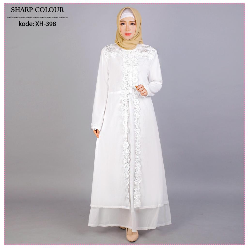 Model Baju Gamis Renda Brokat Cantik Terbaru Grosir -XH398