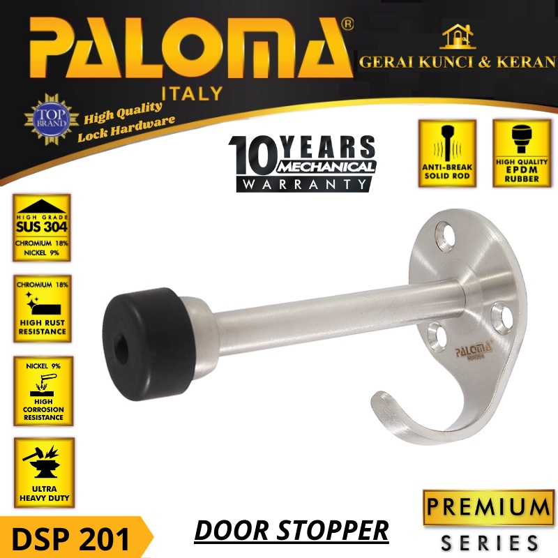 PENAHAN PINTU DOOR STOPPER PALOMA KARET DSP 201 HOOK