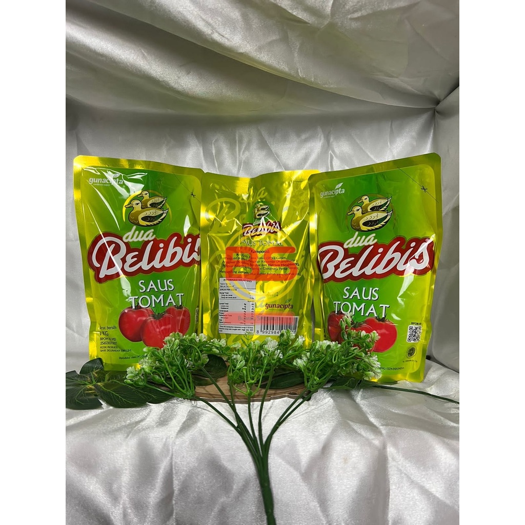 DUA BELIBIS SAUS TOMAT / SAUS TOMAT POUCH 1KG / SAMBAL TOMAT ISI ULANG